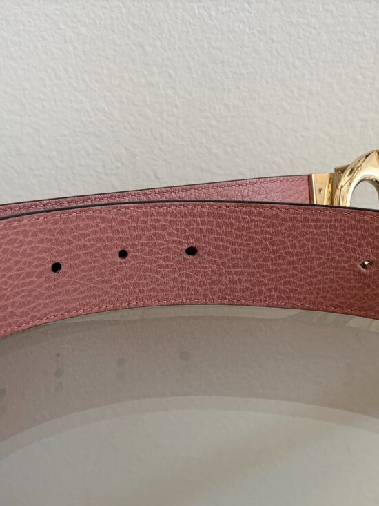 Gucci Signature, Reversible Leather Belt (Interlocking G Buckle, Gold-tone)